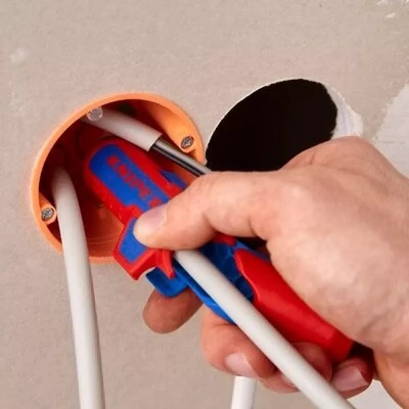 Nuėmimo įrankis Knipex ErgoStrip PV 16 95 03 PV kabeliams, reguliuojamas ribotuvas, ergonomiška rankena