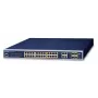 PLANET GS-4210-24P4C - valdomas jungiklis - 24 x 10/100/1000 (PoE+) + 4 x Combo Gigabit SFP - stalinis, montuojamas į stelažą - PoE+ (220 W)