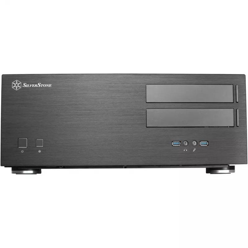 SilverStone Grandia GD08 - korpusas (Desktop) - SSI EEB - be maitinimo šaltinio - juodas - USB/Audio
