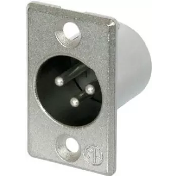 Neutrik NTR-NC3MP kištukas XLR, 3 kontaktų, sidabrinis, -30–80 °C