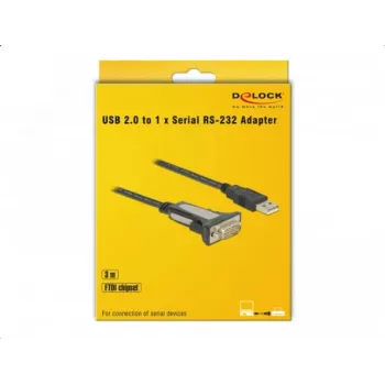 DELOCK adapteris USB 2.0 Type-A į 1 x RS-232 DB9, 3 m