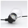 RealPower 463627 LED girlianda 10 m, 24 lempos, šiltai balta šviesa, IP44, juoda