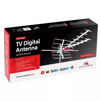 Maclean TV Systems MCTV-855A Full HD standartinė antžeminė TV lauko kryptinė antena DVB-T/T2 H.265 HEVC