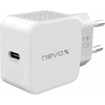 nevox USB PD Type C įkroviklis (maitinimo adapteris) 30 W baltas (2008)
