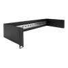 Delock 66884 19 colių DIN bėgių panelė, 2U, juoda