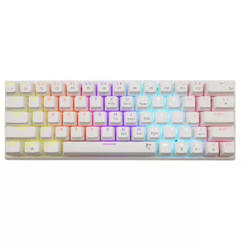 Mechaninė klaviatūra White Shark Wakizashi-2 US Red Switch, Tenkeyless / US išdėstymas, balta