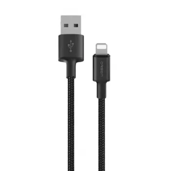 USB-A į Lightning laidas Orsen S9L 1 m 2.1A – juodas