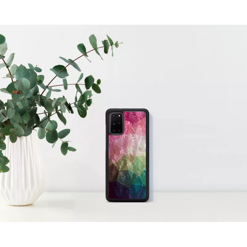 Telefono dėklas iKins, Samsung Galaxy S20+ — vandens gėlės dizainas, juodas