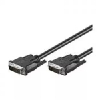 Wentronic Goobay DVI-D FullHD kabelis Dual Link, juodas, 2 m - DVI-D kištukas Dual-Link (24+1 kontaktas) > DVI-D kištukas Dual-Link (24+1 kontaktas) (50851)