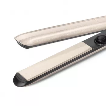 Tiesintuvas BABYLISS ST914PE – keraminiai/titano plokštelės, 13 šilumos lygių, 100–240V, smėlio/varinė
