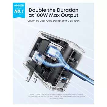 Anker B121BGZ1 maitinimo adapteris pilkas