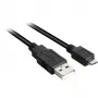 USB 2.0 laidas, USB-A kištukas > Micro-USB kištukas (juodas, 2,0 m)
