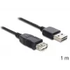 USB laidas DeLOCK EASY-USB 2.0-A 1m juodas