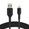 BELKIN PVC USB kabelis USB-A – Lightning, 1 m, juodas