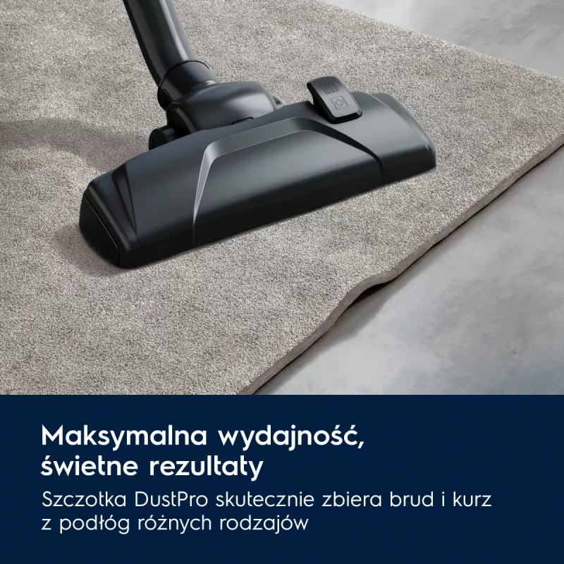 Būgninis dulkių siurblys Electrolux EB31C1DB 750W, 3 L dulkių maišas, HEPA filtras, teleskopinis plieninis vamzdis