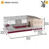 Narvas triušiams Ferplast Krolik 140 Plus, pilkai raudonas, W1420×D600×H500 mm, metalas/plastikas