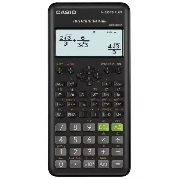 Mokslinis skaičiuotuvas CASIO FX-350ES Plus 2nd, kišeninis, 2 eilučių ekranas, 12 skaitmenų, baterija, juodas, 162×77×11 mm