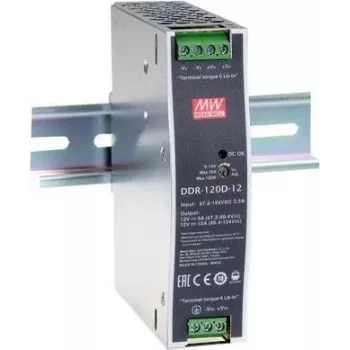 Maitinimo keitiklis MEAN WELL DDR-120C-48 120W Įvadas 33.6-67.2V Išvadas 48V