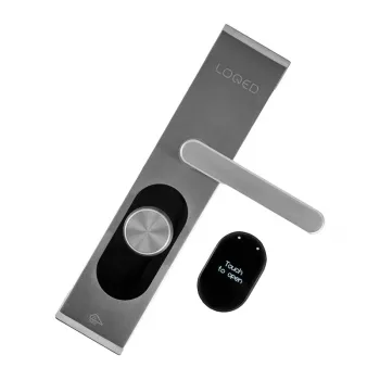 Belaidė durų spyna Shelly LOQED Touch Stainless Steel su jutikliniu skydeliu, raktų neturinti prieiga, išmaniojo namo integracija
