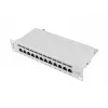 Patch Panel 1U Lanberg PPF5-9012-S, 12 prievadų, ekranuotas, Cat5/Cat5e