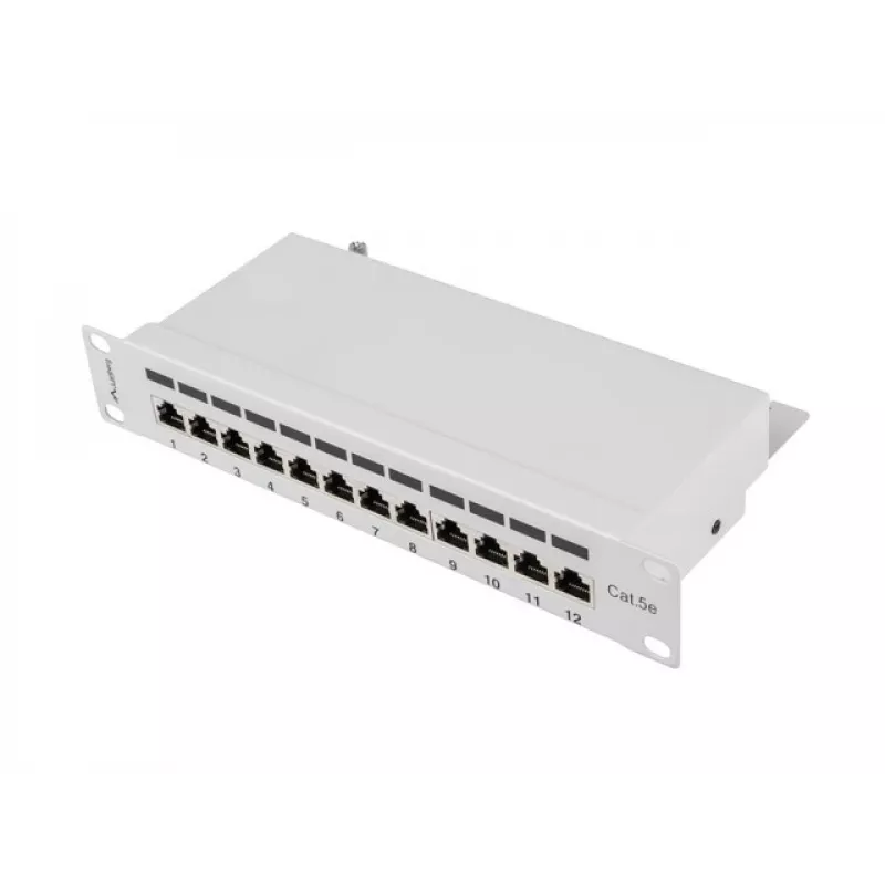 Patch Panel 1U Lanberg PPF5-9012-S, 12 prievadų, ekranuotas, Cat5/Cat5e