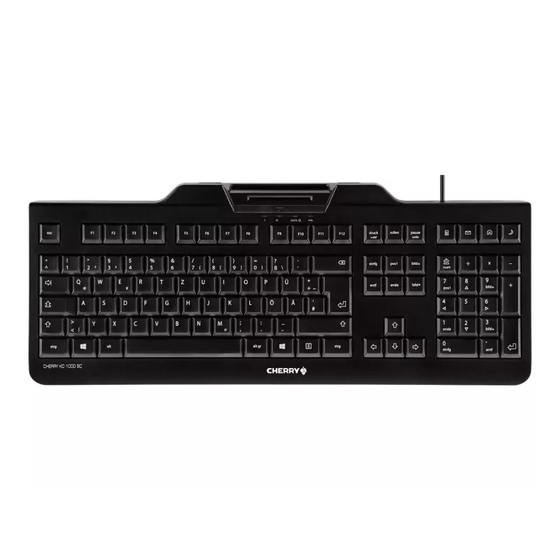 CHERRY KC 1000 SC klaviatūra USB QWERTZ Šveicariška juoda