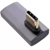InLine USB4 adapteris, USB-C kištukas / lizdas vertikalus dešinėn/kairėn lenktas, aliuminis, pilkas
