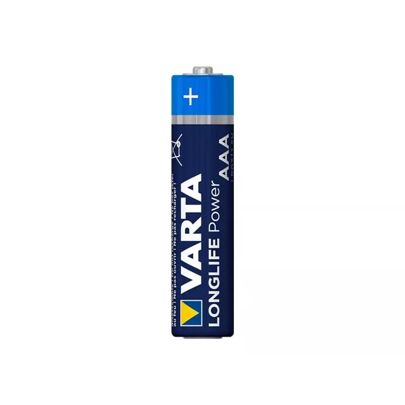 Vienkartinė šarminė AAA baterija Varta Longlife Power 1,5V, pakuotė po 40 vnt.