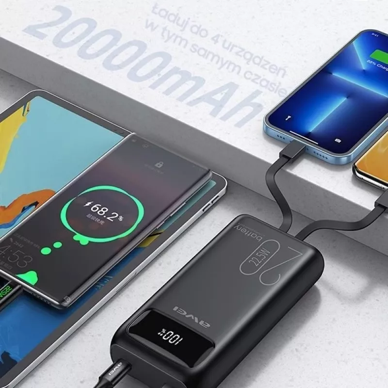Powerbank 20000mAh Awei P169 K 22.5W USB-C + Apple laidas