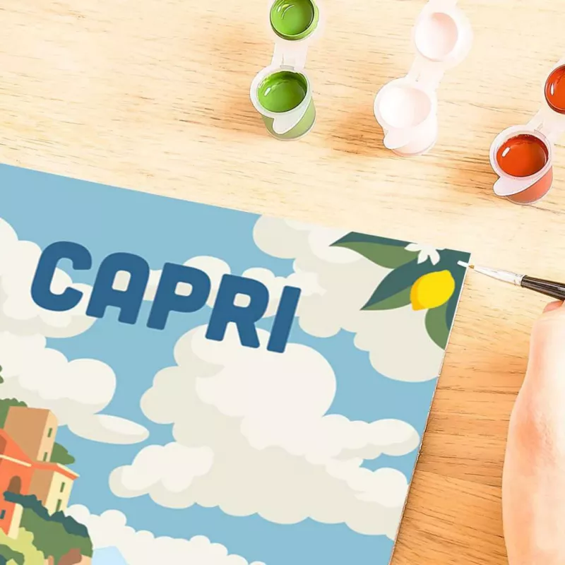 Ravensburger CreArt Capri – spalvinimo pagal skaičius rinkinys su akriliniais dažais