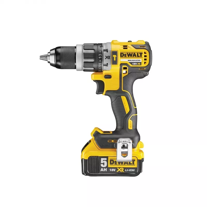 Belaidis gręžtuvas DeWALT DCD796P2 18V Li-Ion 5Ah Beklėdinis griebtuvas 13 mm, 2 pavaros, 1,8 kg