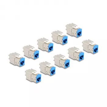 DeLOCK 88113 plokščias RJ-45 keystone modulis mėlynas 10 vnt.