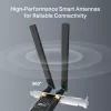 TP-LINK Archer TX10E AX900 belaidis tinklo adapteris PCIe Wi-Fi 6 Bluetooth