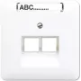 Sieninis RJ-45 lizdas Jung CD 569-2 NAUA WW, baltas termoplastikas
