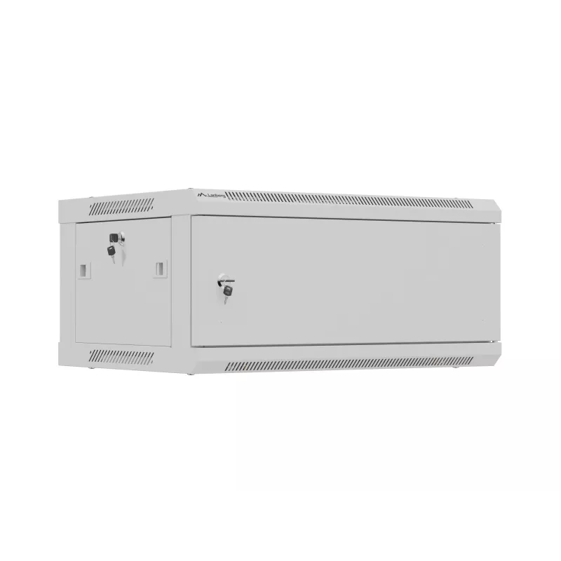 Pakraštinis 19 colių montavimo spintas LANBERG WF01-6404-00S 4U 600×450 mm, pilkas
