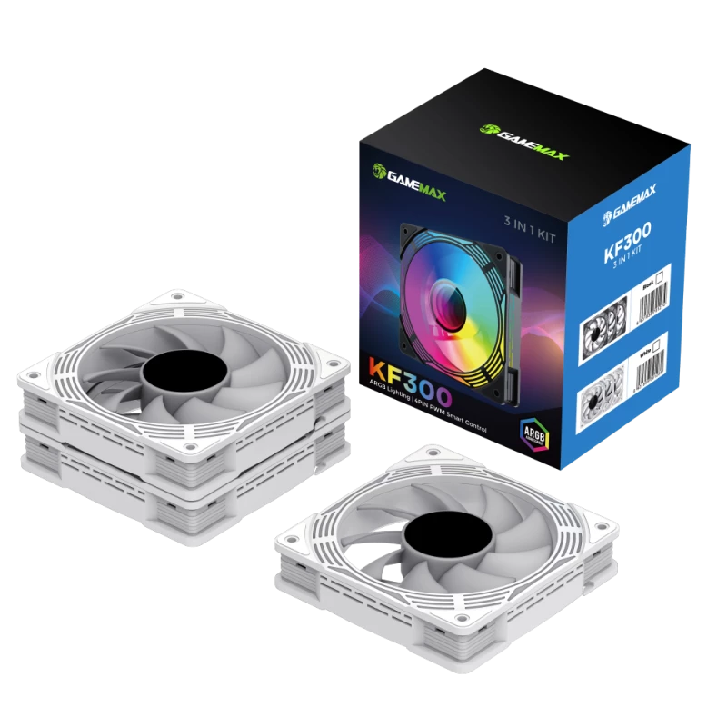 Gamemax KF300 BK White korpuso ventiliatorius