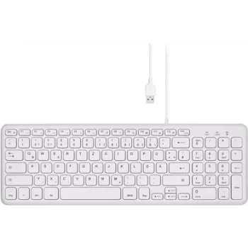 Perixx PERIBOARD-213 DE W USB klaviatūra vokiška, QWERTZ balta (11960)