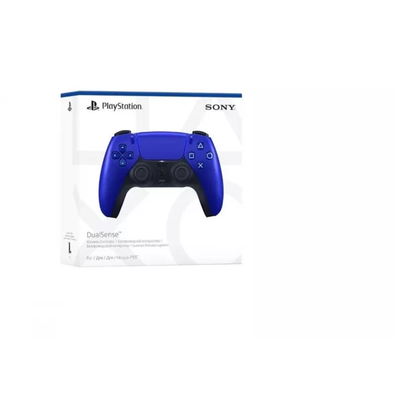 Belaidis žaidimų pultas Sony DualSense – kobalto mėlyna, skirta PlayStation 5, įmontuota Li‑Jonų baterija, judesio jutiklis, haptinis grįžtamasis ryšys, 3,5 mm lizdas