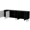 Komoda cama meble Cama 4D MOUNTAIN 204x40x72 cm – juoda/auksinė