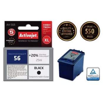 Activejet AH-56R kasetė (HP 56 C6656A pakaitalas; Premium; 25 ml; juoda)