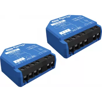 Smart jungiklis Shelly 1 Gen3, belaidis, 240 V AC, plastikinis korpusas, 42×16×37 mm, pakuotė po 2 vnt.
