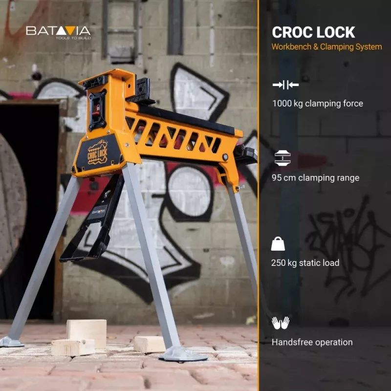 Batavia B.V. Croc Lock darbastalis ir suspaudimo stotis