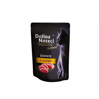 Dolina Noteci Premium Sterilised Anties patiekalas - šlapias maistas sterilizuotoms katėms - 85g
