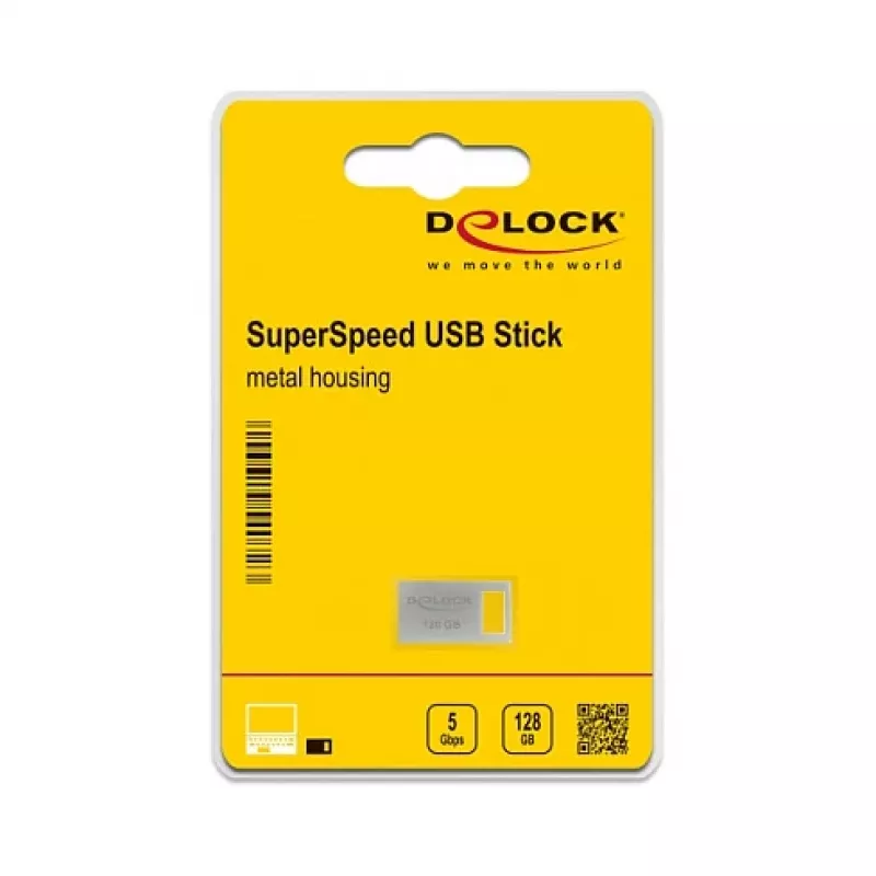 USB atmintukas DeLOCK 128GB USB Type-A 3.2 Gen 1 metalinis korpusas