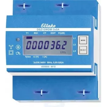 Trifazis energijos skaitiklis Eltako DSZ15WDM-3x5A MID – 3×5 A įėjimas, MID sertifikuotas
