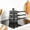 Verdančių puodų rinkinys Salter BW11460BRMFO 3 vnt. juodas aliuminis
