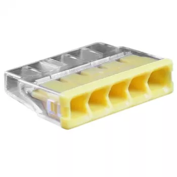 Hismart EL240425 universalus laidų jungtuvas, 5x 0,5-2,5 mm², 24 A, 450 V, 100 vnt.