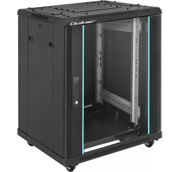 Tinklo spintos stovas QOLTEC 54518 19 colių 15U – plieninis 19 colių įrangos korpusas