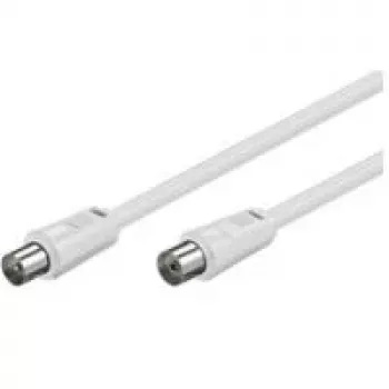 Wentronic Goobay anteninis jungiamasis kabelis, 100% ekranuotas, baltas, 5 m – koaksialinis kištukas į koaksialinę lizdą (50720)