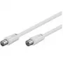 Wentronic Goobay anteninis jungiamasis kabelis, 100% ekranuotas, baltas, 5 m – koaksialinis kištukas į koaksialinę lizdą (50720)